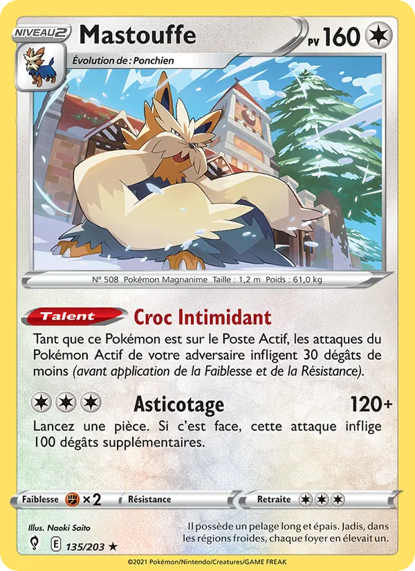 Mastouffe 135/203 — EB07 - Evolution Céleste — Carte Pokémon française