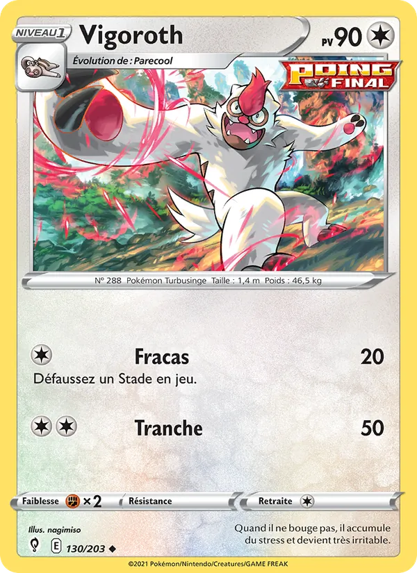 Vigoroth 130/203 — EB07 - Evolution Céleste — Carte Pokémon française