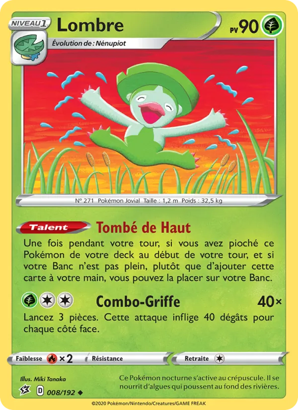 Lombre 8/192 — EB02 – Clash des Rebelles — Carte Pokémon française
