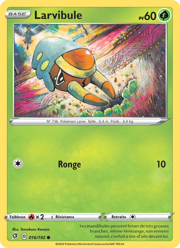 Larvibule 16/192 — EB02 – Clash des Rebelles — Carte Pokémon française