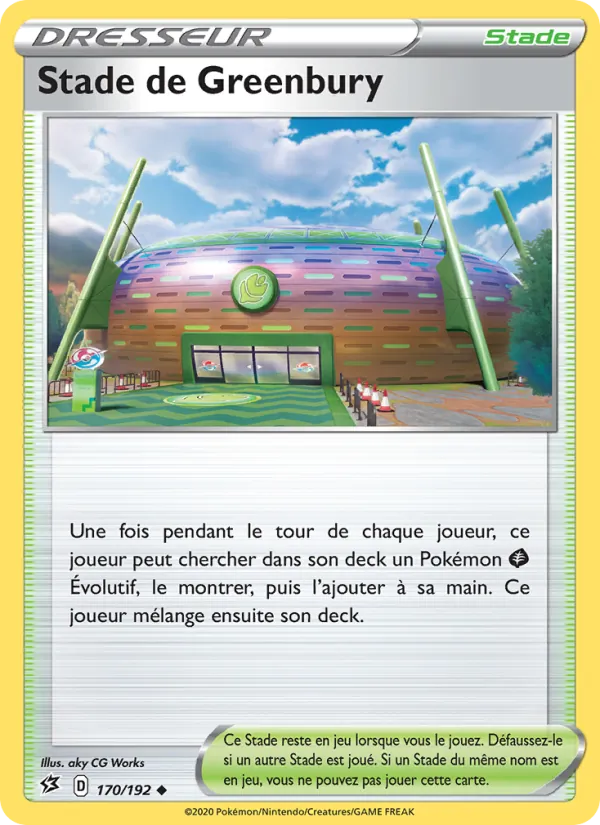 Stade de Greenbury 170/192 — EB02 – Clash des Rebelles — Carte Pokémon française