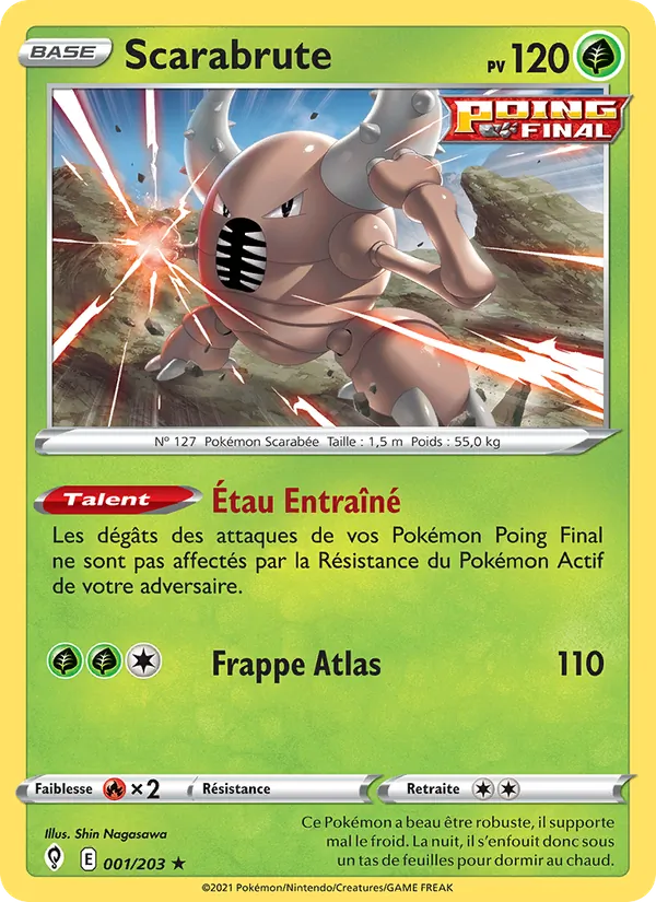 Scarabrute 1/203 — EB07 - Evolution Céleste — Carte Pokémon française