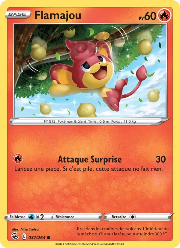 Flamajou 37/264 — EB08 - Poing de Fusion — Carte Pokémon française