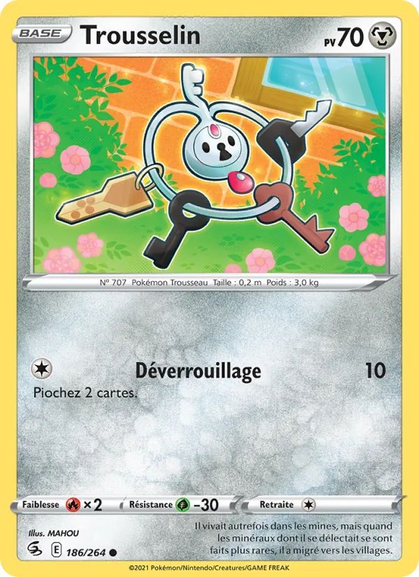 Trousselin 186/264 — EB08 - Poing de Fusion — Carte Pokémon française
