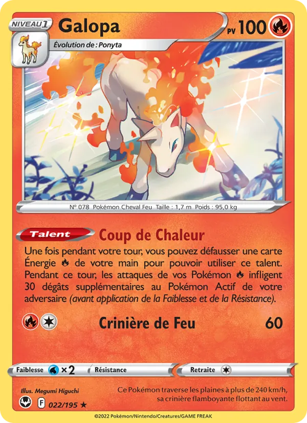 Galopa 22/195 — EB12 – Tempête Argentée — Carte Pokémon française