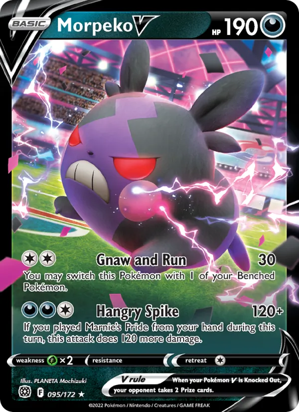 Morpeko V 95/172 — SWSH9 – Brilliant Stars — Carte Pokémon anglaise