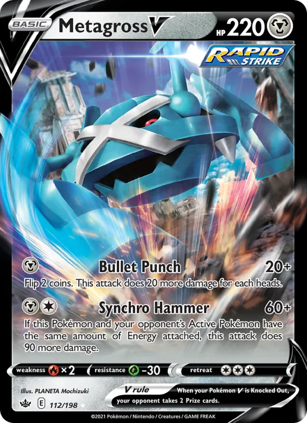 Métalosse V 112/198 — SWSH6 – Chilling Reign — Carte Pokémon anglaise