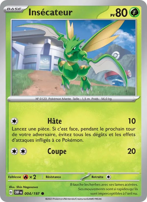 Insécateur 4/197 — EV03 – Flammes Obsidiennes — Carte Pokémon française