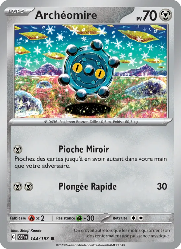 Archéomire 144/197 — EV03 – Flammes Obsidiennes — Carte Pokémon française