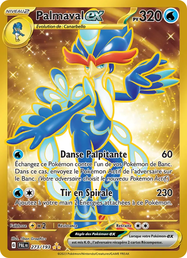 Palmaval-ex 273/193 — EV02 – Évolutions à Paldea — Carte Pokémon française
