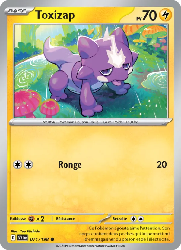 Toxizap 71/198 — EV01 – Écarlate et Violet — Carte Pokémon française