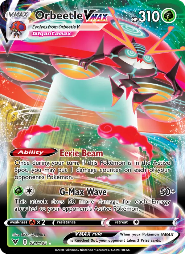 Astronelle VMAX 21/185 — SWSH4 – Vivid Voltage — Carte Pokémon anglaise
