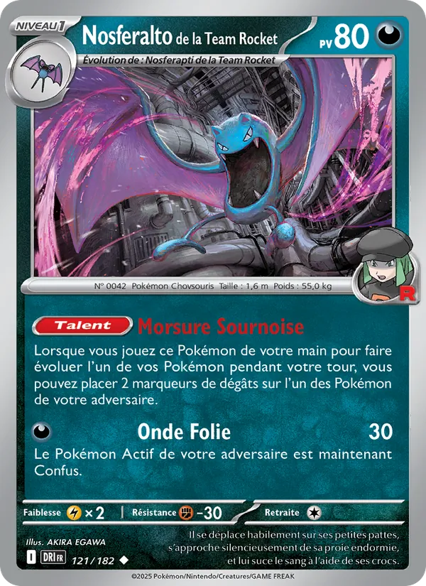 Nosferalto de la Team Rocket 121/182 — EV10 – Rivalités Destinées — Carte Pokémon française