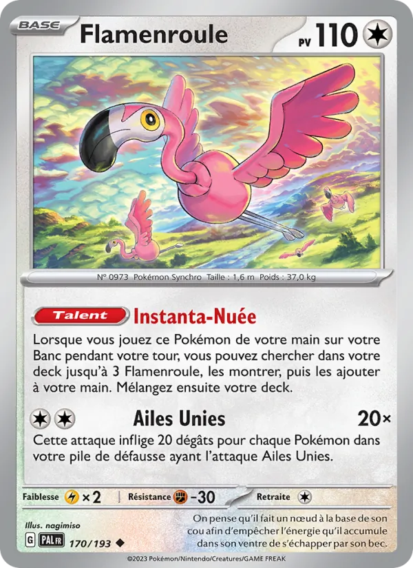 Flamenroule 170/193 — EV02 – Évolutions à Paldea — Carte Pokémon française