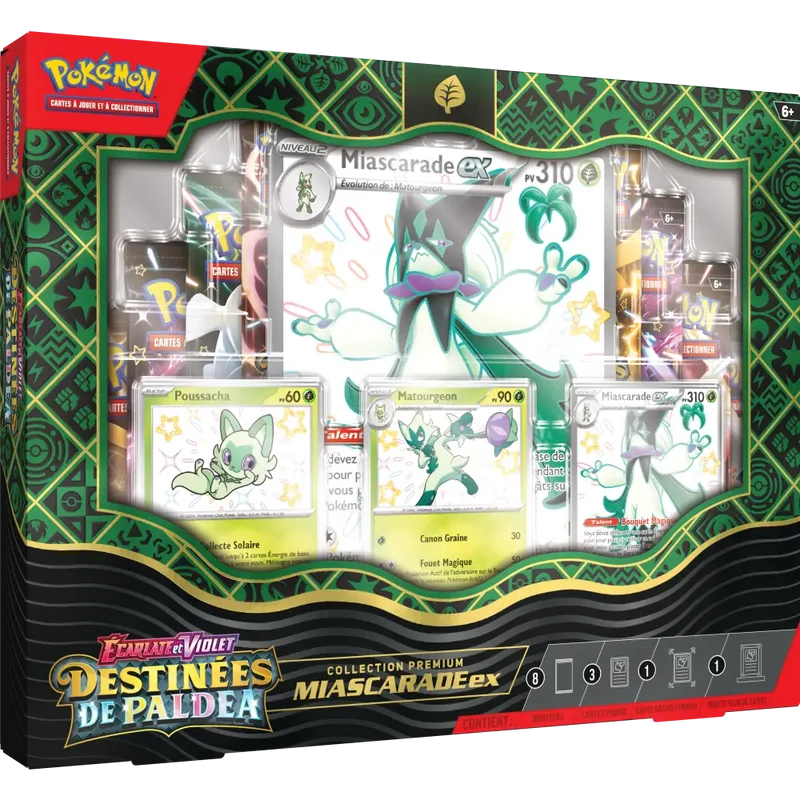 Coffret - ÉCARLATE ET VIOLET - COLLECTION PREMIUM DESTINÉES DE PALDEA - MIASCARADE-EX - FR