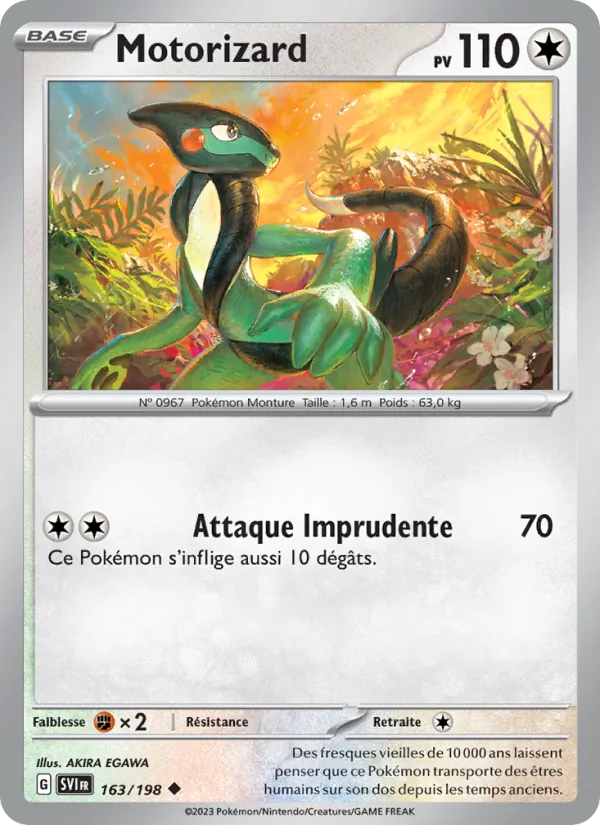 Motorizard 163/198 — EV01 – Écarlate et Violet — Carte Pokémon française
