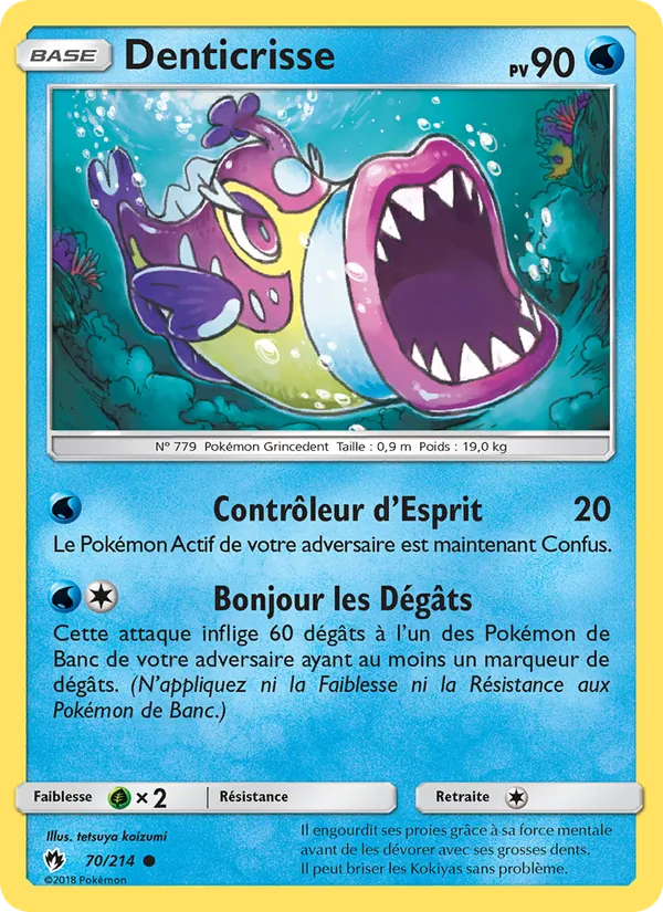 Denticrisse 70/214 — SL8 – Tonnerre Perdu — Carte Pokémon française