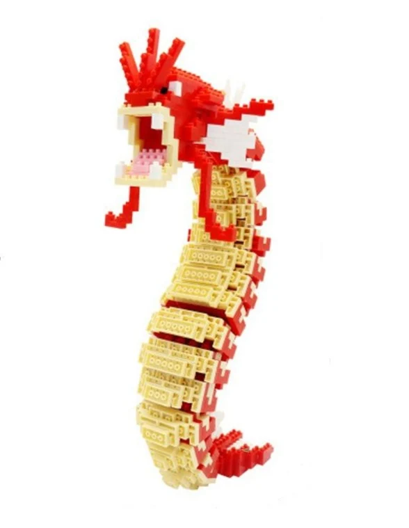 Ensemble de blocs de construction Pokemon Gyarados rouges