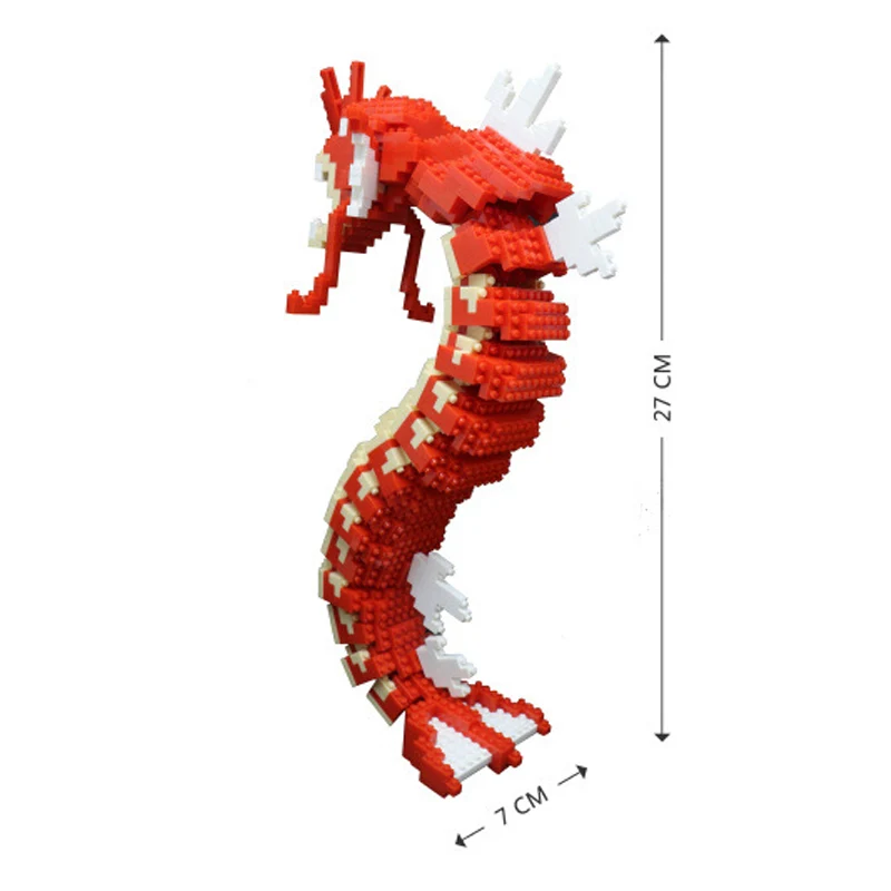 Ensemble de blocs de construction Pokemon Gyarados rouges