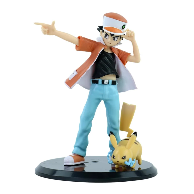Ensemble de figurines Pokémon Ash Ketchum et Pikachu (environ 15 cm)