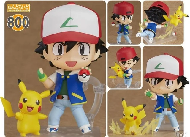 Figurine Pokémon Ash Ketchum & Pikachu (environ 10 cm)