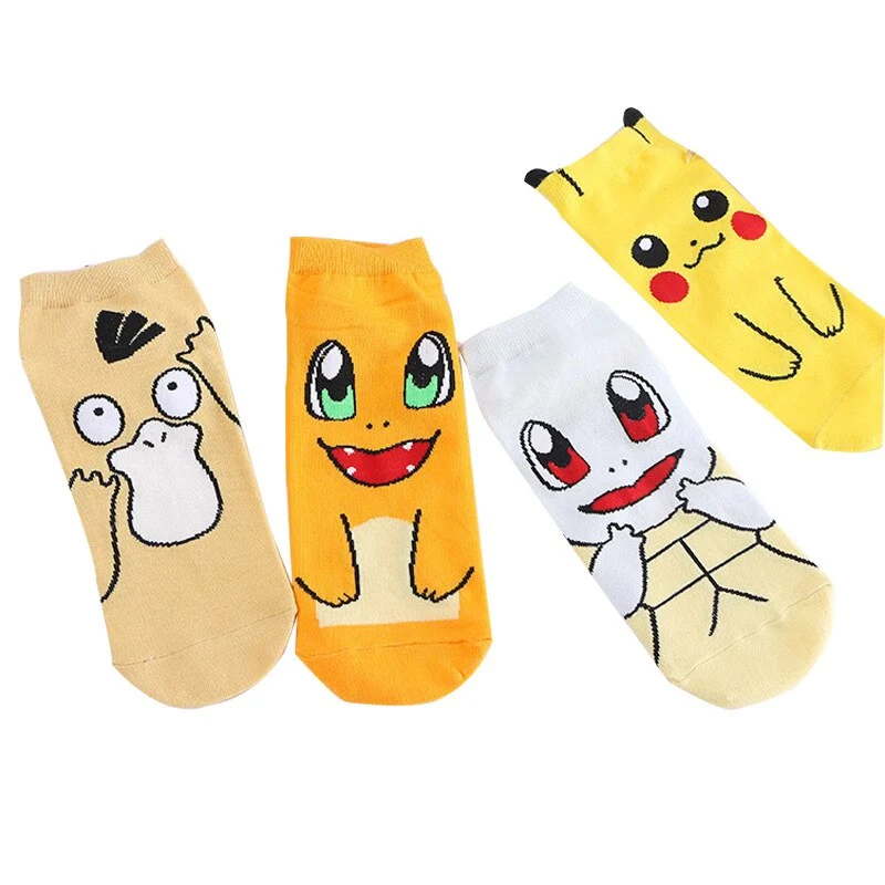 Pokemon Pikachu, Salamèche, Enton ou Schiggy Socken