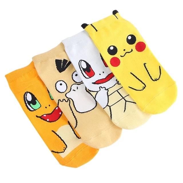 Pokemon Pikachu, Salamèche, Enton ou Schiggy Socken