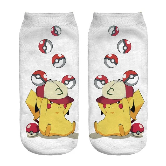Pokemon Pikachu, Salamèche, Enton ou Schiggy Socken