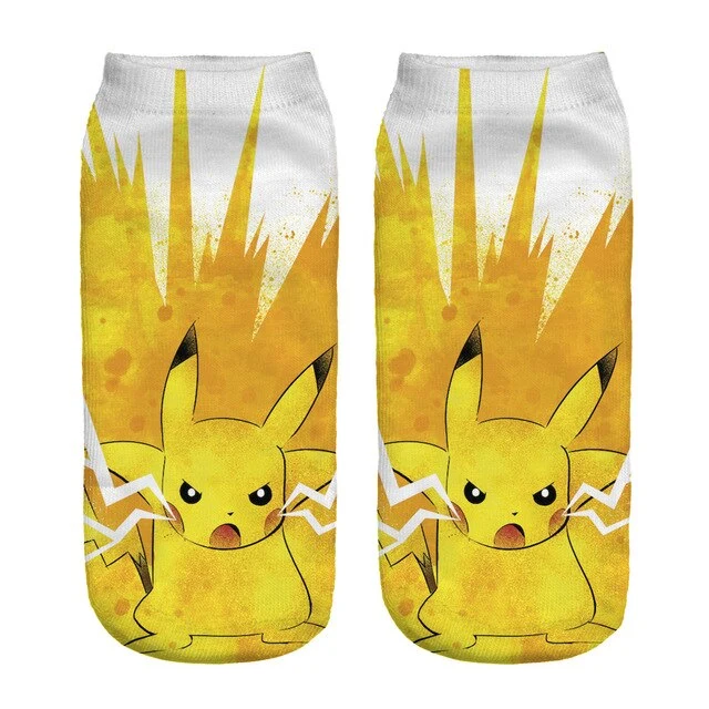 Pokemon Pikachu, Salamèche, Enton ou Schiggy Socken