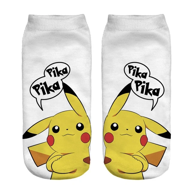 Pokemon Pikachu, Salamèche, Enton ou Schiggy Socken