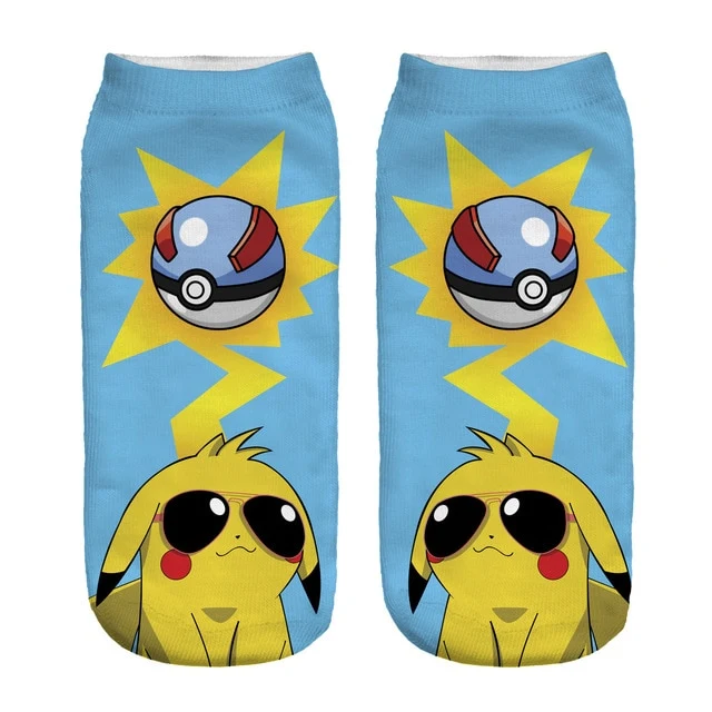 Pokemon Pikachu, Salamèche, Enton ou Schiggy Socken