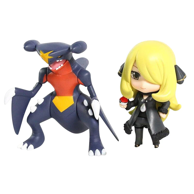 Figurine Pokémon Knakrack / Garchomp & Cynthia (env. 10cm)