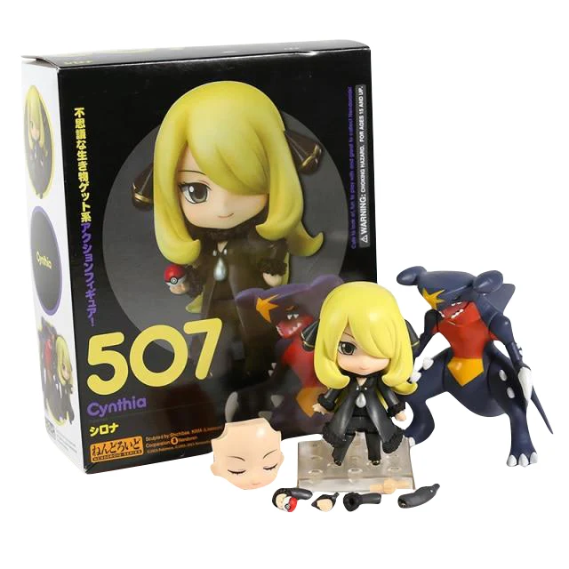 Figurine Pokémon Knakrack / Garchomp & Cynthia (env. 10cm)