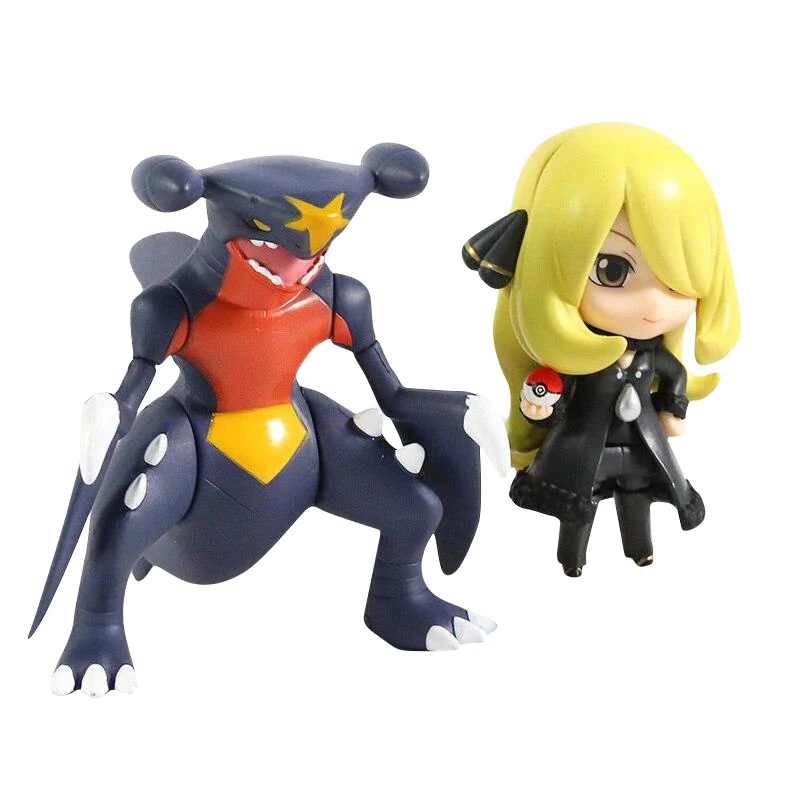 Figurine Pokémon Knakrack / Garchomp & Cynthia (env. 10cm)