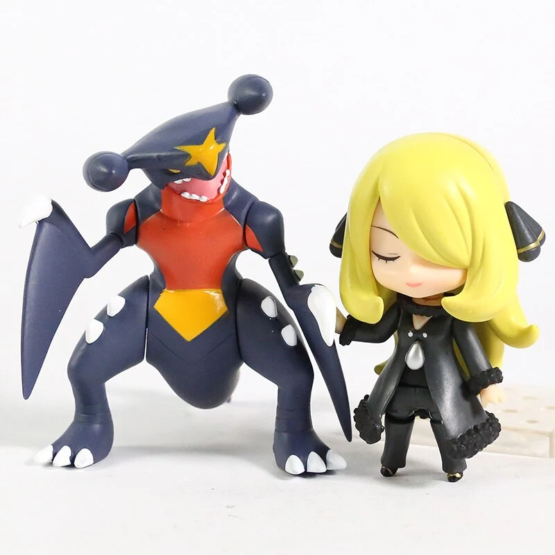 Figurine Pokémon Knakrack / Garchomp & Cynthia (env. 10cm)