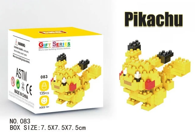 Ensemble de blocs de construction Pokemon Pikachu, Charizard etc. (32 motifs au choix)