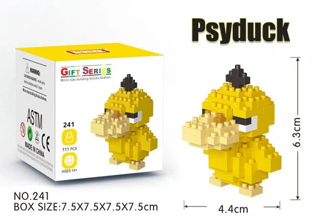 Ensemble de blocs de construction Pokemon Pikachu, Charizard etc. (32 motifs au choix)