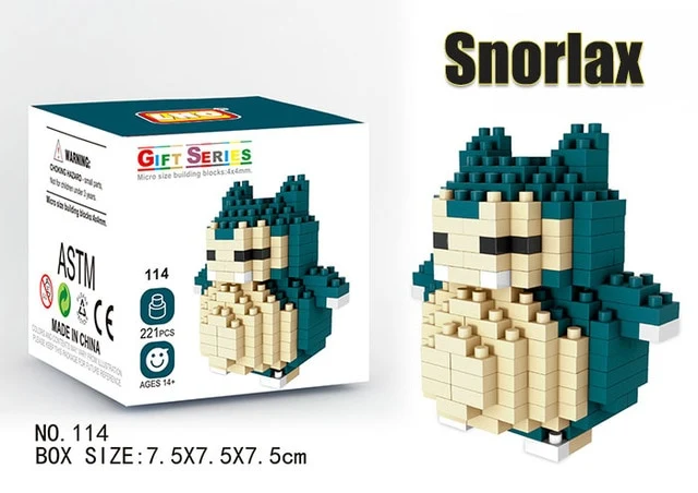 Ensemble de blocs de construction Pokemon Pikachu, Charizard etc. (32 motifs au choix)