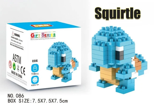Ensemble de blocs de construction Pokemon Pikachu, Charizard etc. (32 motifs au choix)