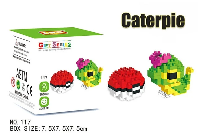 Ensemble de blocs de construction Pokemon Pikachu, Charizard etc. (32 motifs au choix)