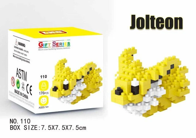 Ensemble de blocs de construction Pokemon Pikachu, Charizard etc. (32 motifs au choix)