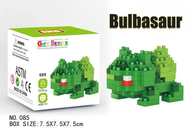 Ensemble de blocs de construction Pokemon Pikachu, Charizard etc. (32 motifs au choix)