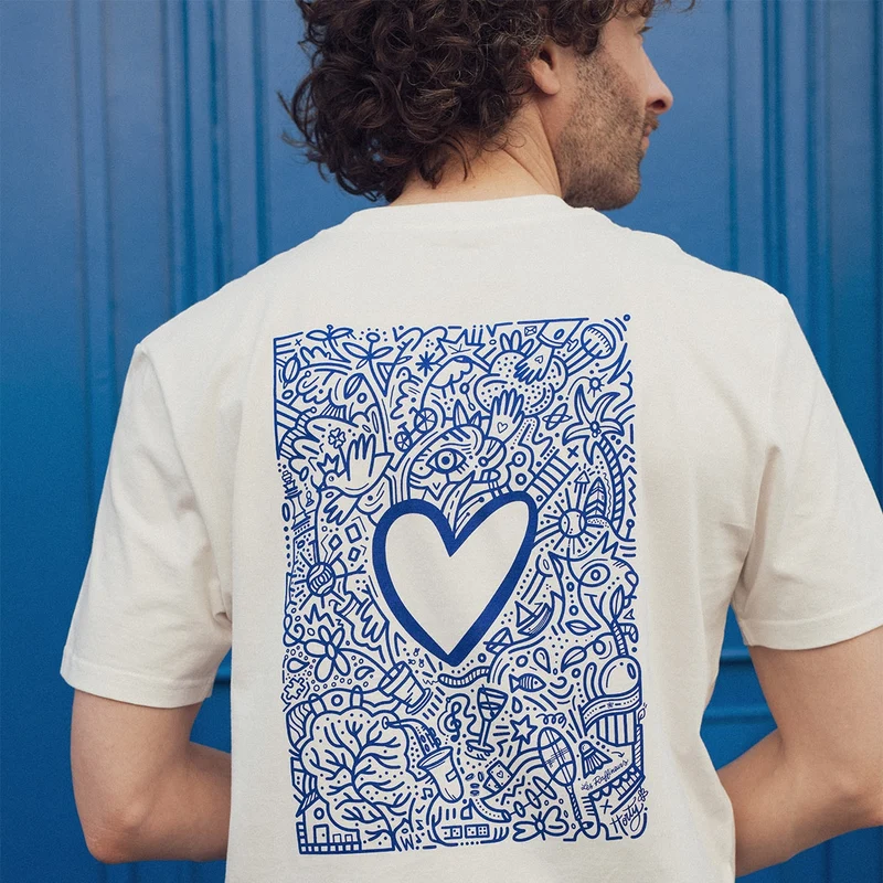 T-shirt Le Padre blanc illustré