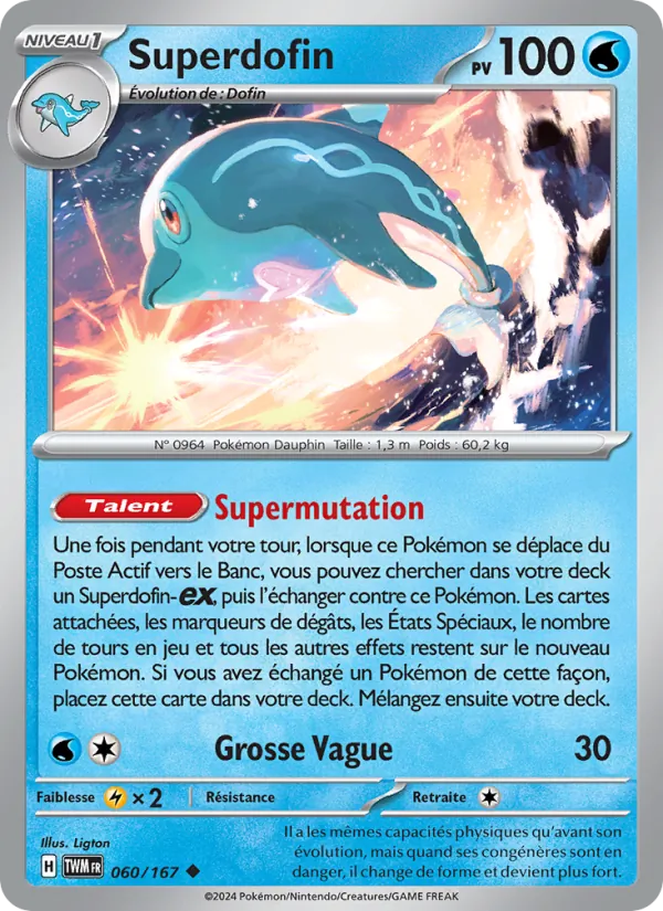 Superdofin 60/167 — EV06 – Mascarade Crépusculaire — Carte Pokémon française