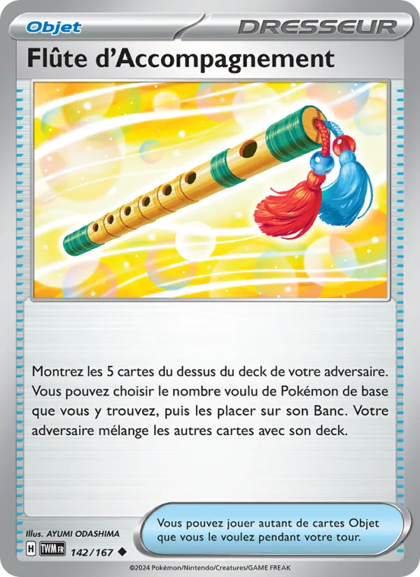 Flûte d'Accompagnement 142/167 — EV06 – Mascarade Crépusculaire — Carte Pokémon française