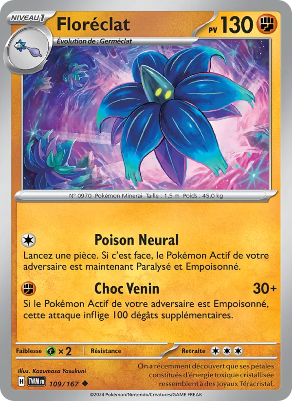 Floréclat 109/167 — EV06 – Mascarade Crépusculaire — Carte Pokémon française
