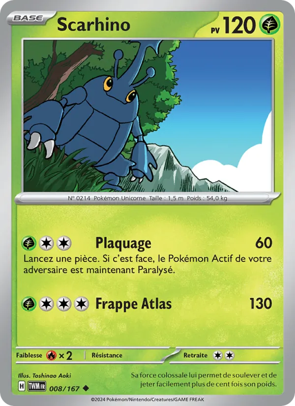 Scarhino 8/167 — EV06 – Mascarade Crépusculaire — Carte Pokémon française