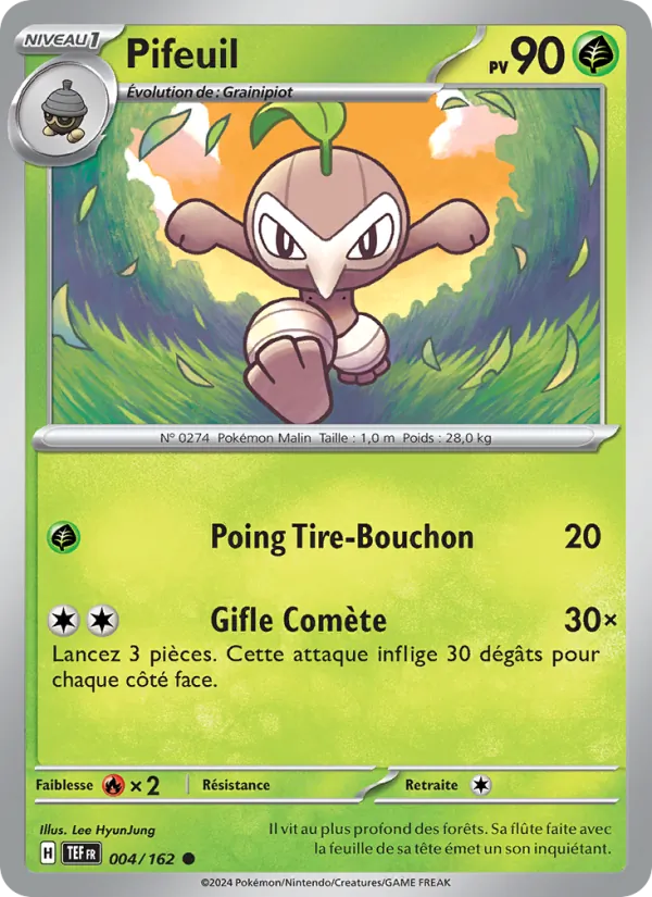 Pifeuil 4/162 — EV05 – Forces Temporelles — Carte Pokémon française