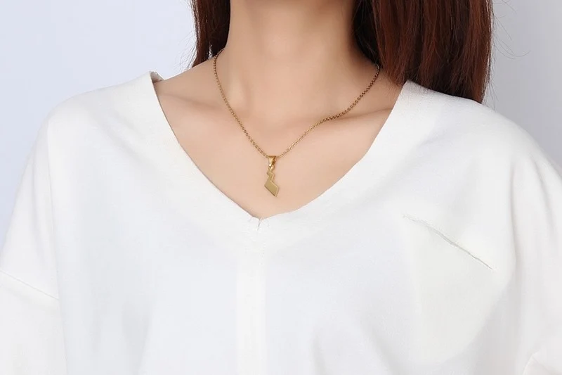 Collier Pokémon en argent ou or (11x25.5 mm)