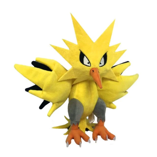 Peluche Pokémon Moltres, Articuno ou Zapdos (env. 20cm)